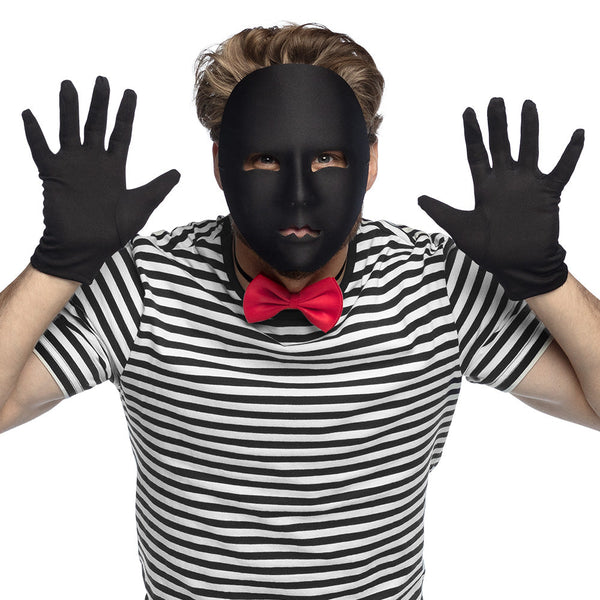 Gesichtsmaske Mime - Verschiedene Farben | Weiß, Schwarz, Silber oder Gold