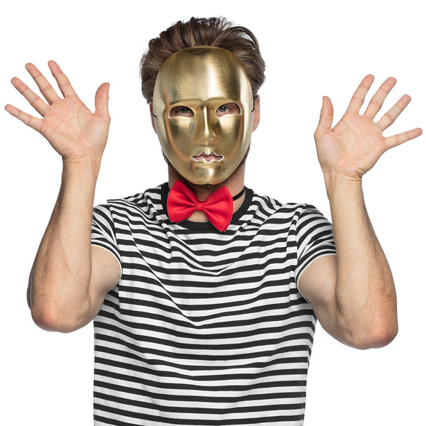 Gesichtsmaske Mime - Verschiedene Farben | Weiß, Schwarz, Silber oder Gold