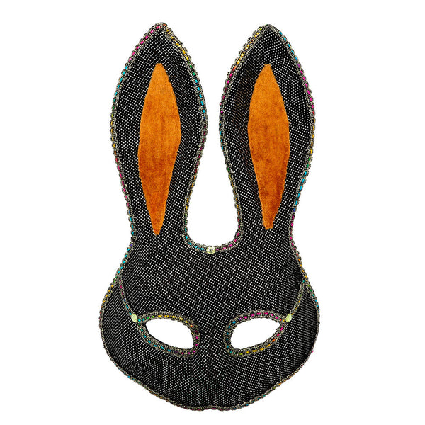 Halbmaske Mystery Bunny | Schwarz