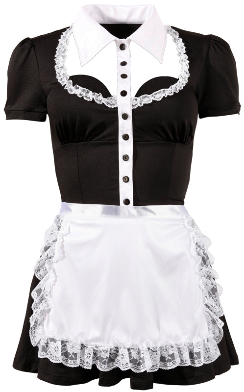 Sexy Kellnerin Outfit | Schwarz/Weiß
