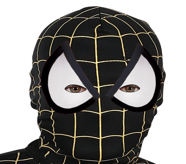 Spider-Man Kostüm Herren Schwarz – Overall mit Kapuze