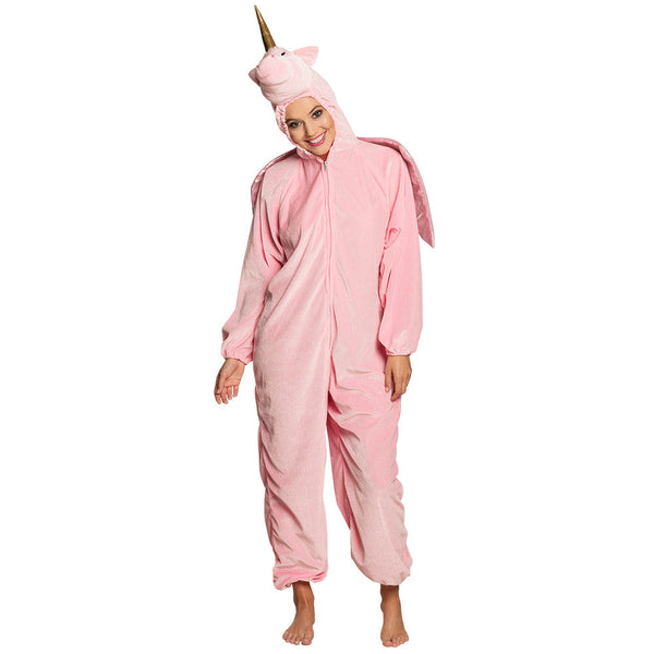 Einhorn-Onesie | Einhorn-Anzug für Erwachsene | Rosa oder Weiß