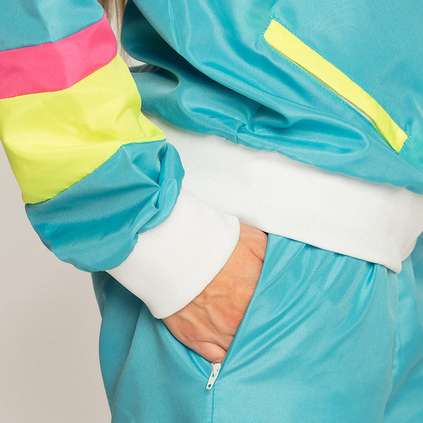 90er Trainingsanzug | Retro Babe | Neonblau