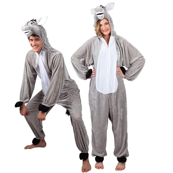 Esel-Onesie | Unisex-Eselkostüm | Für Kinder & Erwachsene