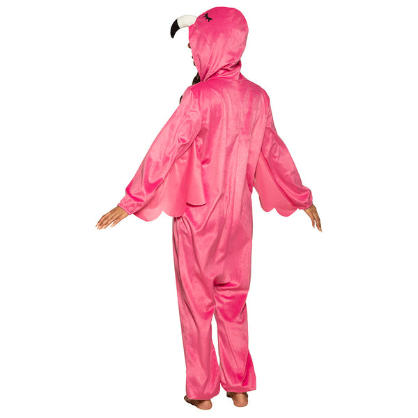 Flamingo-Onesie | Flamingo-Kostüm für Damen (Einheitsgröße)