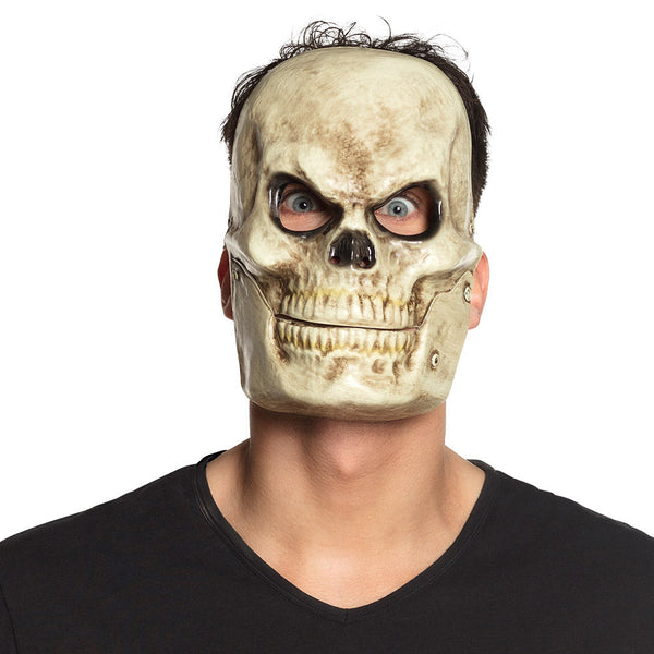 Totenkopf-Gesichtsmaske – mit beweglichem Kiefer