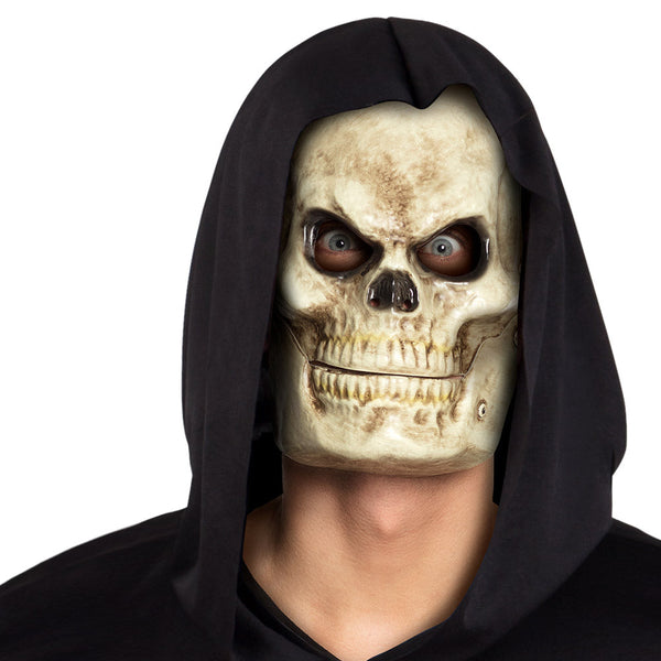 Totenkopf-Gesichtsmaske – mit beweglichem Kiefer