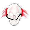 Feurige Clown-Gesichtsmaske mit Haaren