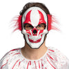 Feurige Clown-Gesichtsmaske mit Haaren
