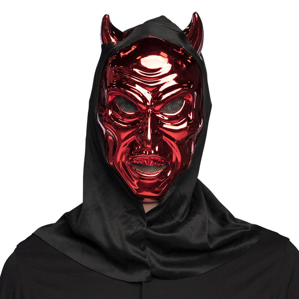 Blinding Devil Gesichtsmaske mit Kapuze Rot