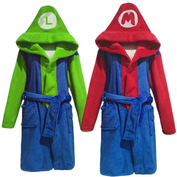 Mario Bros Bademantel – Für Kinder & Erwachsene – Verschiedene Farben