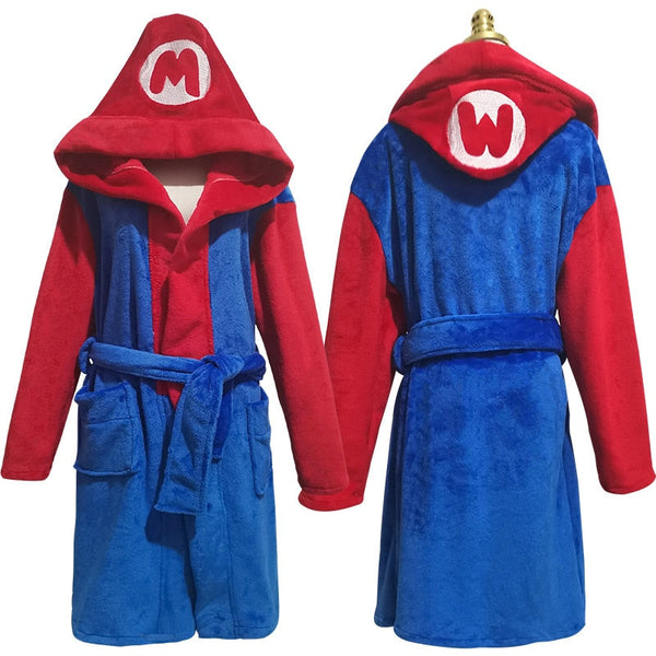 Mario Bros Bademantel – Für Kinder & Erwachsene – Verschiedene Farben