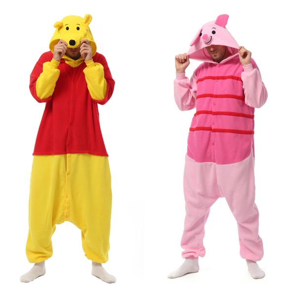 Ferkel-Onesie (Winnie Puuh) | Kostüm | Pyjama | Für Kinder & Erwachsene
