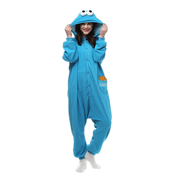 Krümelmonster Onesie | Kostüm | Pyjama | Für Kinder & Erwachsene