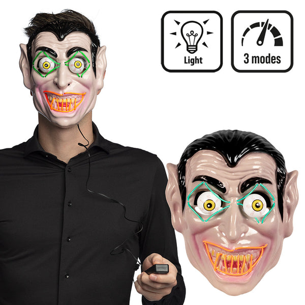 LED Maske Graf Vampir für Halloween