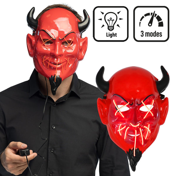 LED Maske Teufel