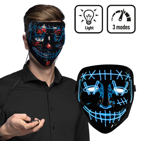 LED Maske Killer Smile Blau