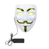 LED-Masken-Protest mit blauem Licht