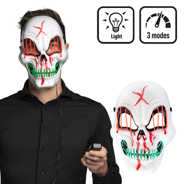LED Maske Blood Skull – Gruselige Halloween Maske
