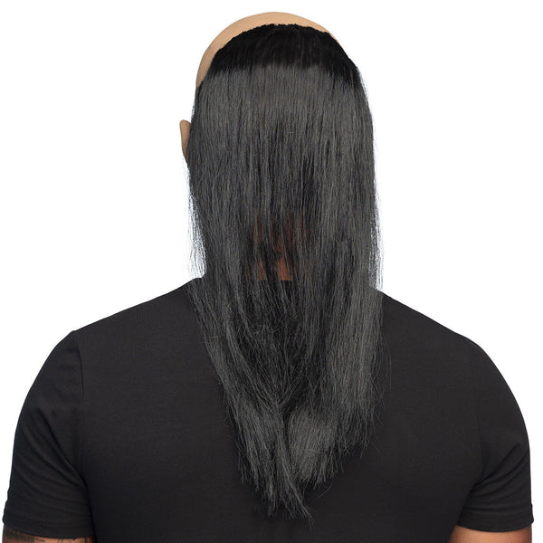 Latex Kopfmaske Creepy Butler – Halloween Maske mit Haaren