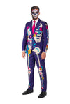 Suitmeister | Zuckerschädel Lila | Halloweenkostüm für Herren