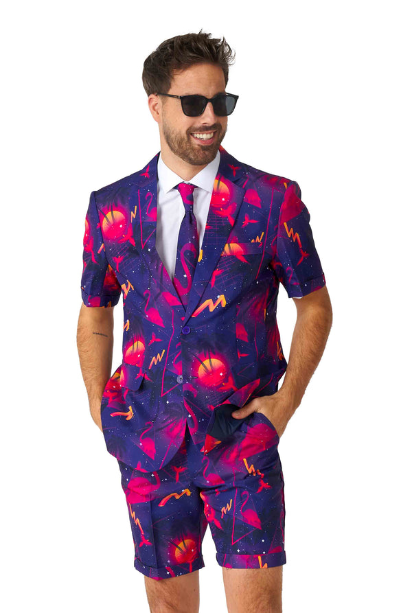 Suitmeister | Sommer Retro Neon Navy | Herrenanzug | Herrenanzug