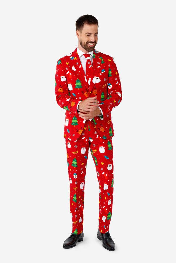 Opposuits | Festivität Rot | Herrenanzug | Weihnachtsanzug für Herren