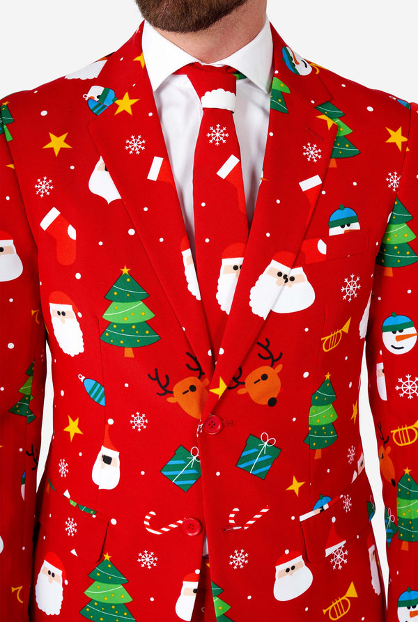 Opposuits | Festivität Rot | Herrenanzug | Weihnachtsanzug für Herren