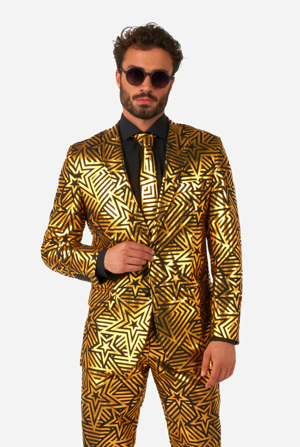 Opposuits | Goldener Geo-Stern | Herrenanzug | Goldener Herrenanzug