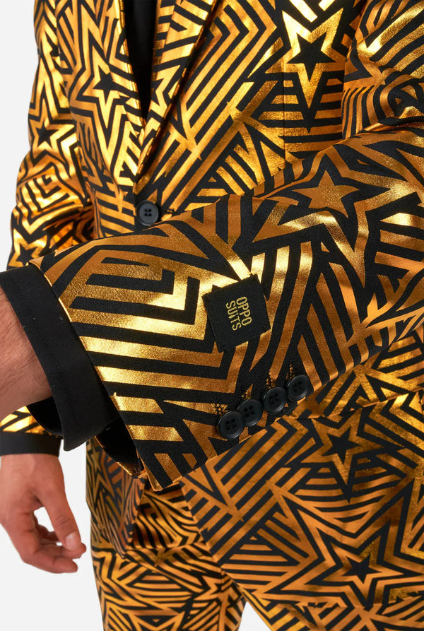 Opposuits | Goldener Geo-Stern | Herrenanzug | Goldener Herrenanzug