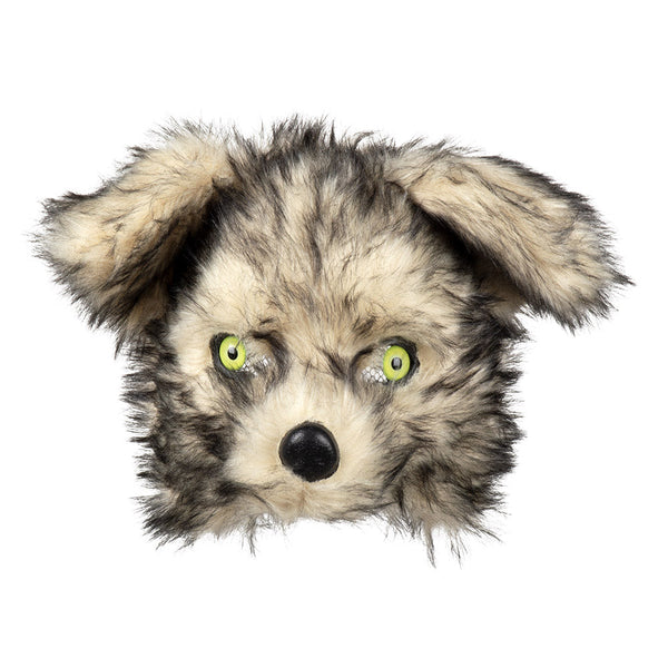 Plüsch-Halbmaske Wolf