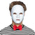 Gesichtsmaske Mime - Verschiedene Farben | Weiß, Schwarz, Silber oder Gold