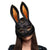Halbmaske Mystery Bunny | Schwarz