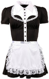 Sexy Kellnerin Outfit | Schwarz/Weiß