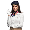 Stewardess-Set (Mütze, Schal, Handschuhe und Brosche)