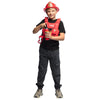 Kinder-Feuerwehr-Set (Helm, Weste, Schutzbrille, Walkie-Talkie, Feuerlöscher, Brechstange)