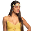 Hippie de luxe Set (Stirnband, Partybrille, Ohrringe und Halskette)