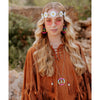 Hippie de luxe Set (Stirnband, Partybrille, Ohrringe und Halskette)