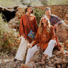 Hippie de luxe Set (Stirnband, Partybrille, Ohrringe und Halskette)
