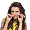 6er Schnurrbart Set | Regenbogen Fantasie | Selbstklebend