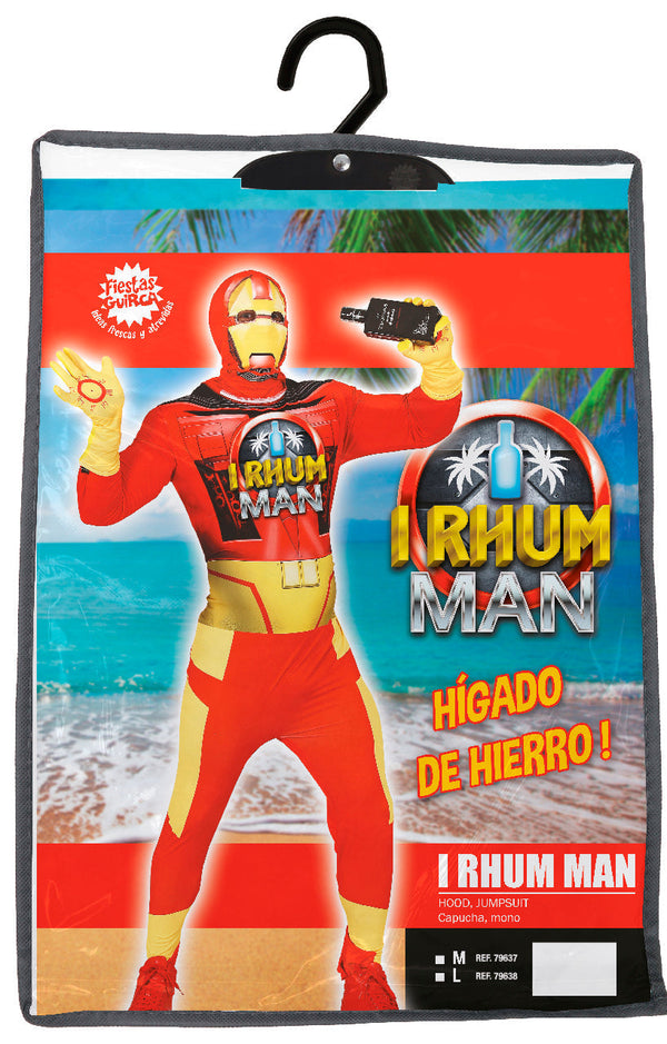 Irhum Man Kostüm für Herren – Humorvoller Superheldenanzug (Parodie)