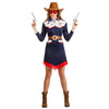 Cowgirl-Kostüm | Hemd, Rock, Gürtel, Maske)