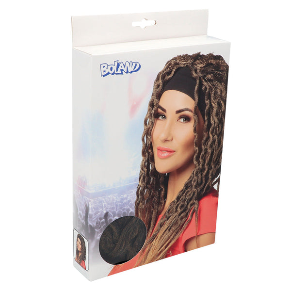 Rasta Damen Perücke | Mit Stirnband