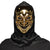 Verrückte Killer Gesichtsmaske mit Kapuze Gold – Psycho Halloween Maske