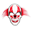 Feurige Clown-Gesichtsmaske mit Haaren
