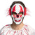 Feurige Clown-Gesichtsmaske mit Haaren