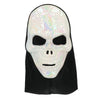 Totenkopf-Perlen-Gesichtsmaske mit Kapuze