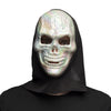 Totenkopf-Perlen-Gesichtsmaske mit Kapuze