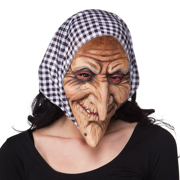 Hexenkopfmaske mit Kapuze
