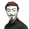 LED-Masken-Protest mit blauem Licht